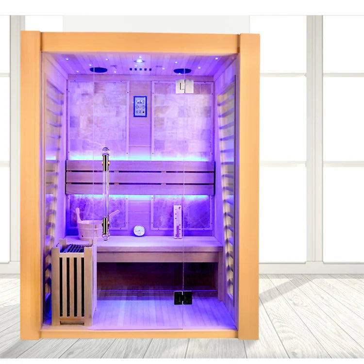 SAUNASNET Luxury Traditional Indoor Steam Sauna Room Glass