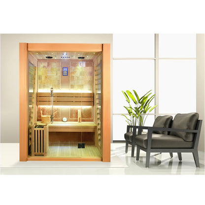 SAUNASNET Luxury Traditional Indoor Steam Sauna Room Glass