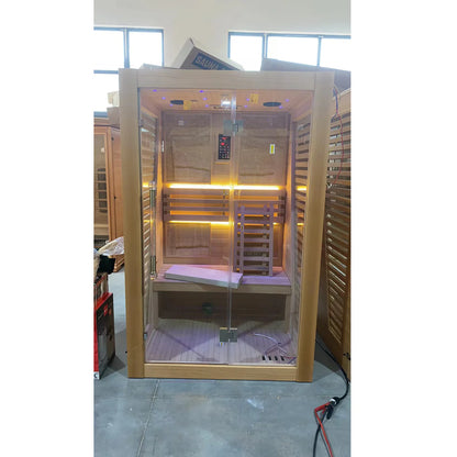 SAUNASNET Luxury Traditional Indoor Steam Sauna Room Glass