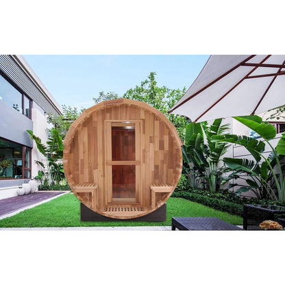 SAUNASNET Outdoor Barrel Sauna Room Far Infrared