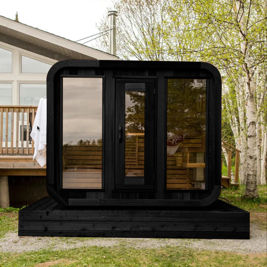 SAUNASNET Outdoor Cube Sauna Black 02