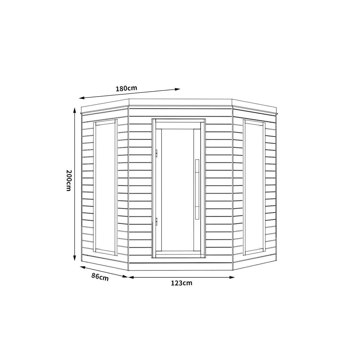 SAUNASNET Indoor Luxury Cabin Corner Sauna Luna