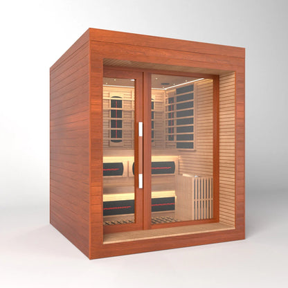 SAUNASNET Outdoor Dual-System Luxury Cabin Sauna Luna