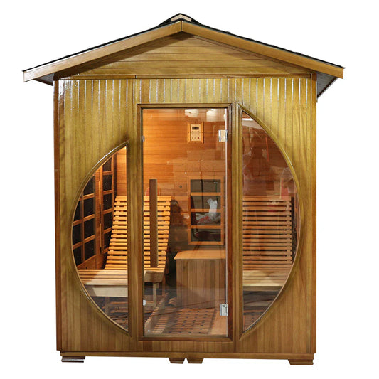 SAUNASNET Outdoor Sauna Room with Recliner Far Infrared