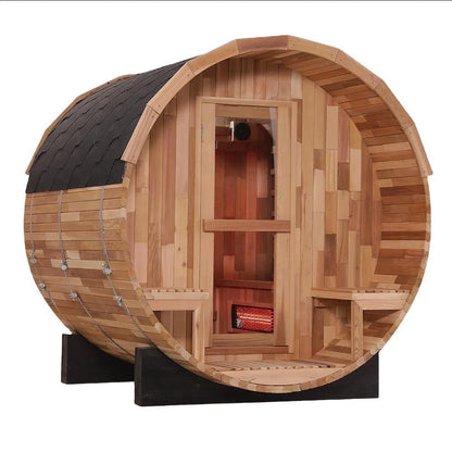 SAUNASNET Outdoor Barrel Sauna Room Far Infrared