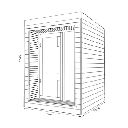 SAUNASNET Indoor Full Spectrum Luxury Single-Layer Bench Cabin Sauna Luna