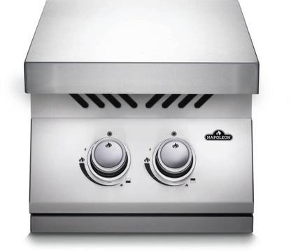 NAPOLEON Built-in 500 Series Inline Dual Range Top Burner with Stainless Steel Cover  2 Burners BI12RTPSS