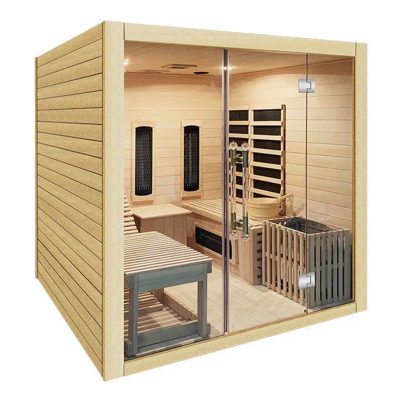 SAUNASNET Indoor Steam and Far-infrared Sauna Dual System