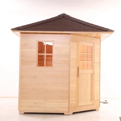 SAUNASNET Outdoor Wood Steam Sauna（5-6 Person）