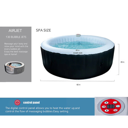 SAUNASNET Inflatable Hot Tubs Outdoor and Indoor Whirlpool Spa For 2-4 Person