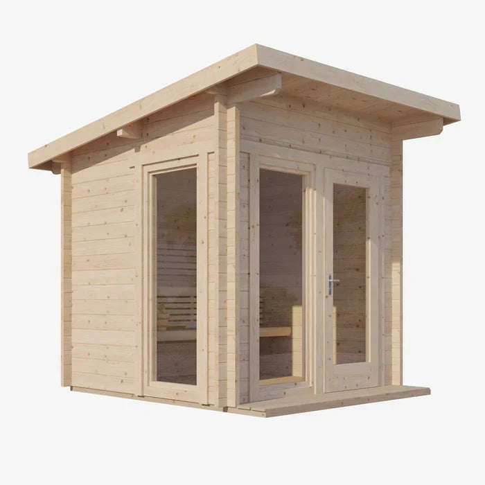 SAUNASNET Garden Series Outdoor Cabin Sauna Fits Up to 6 People Cabin