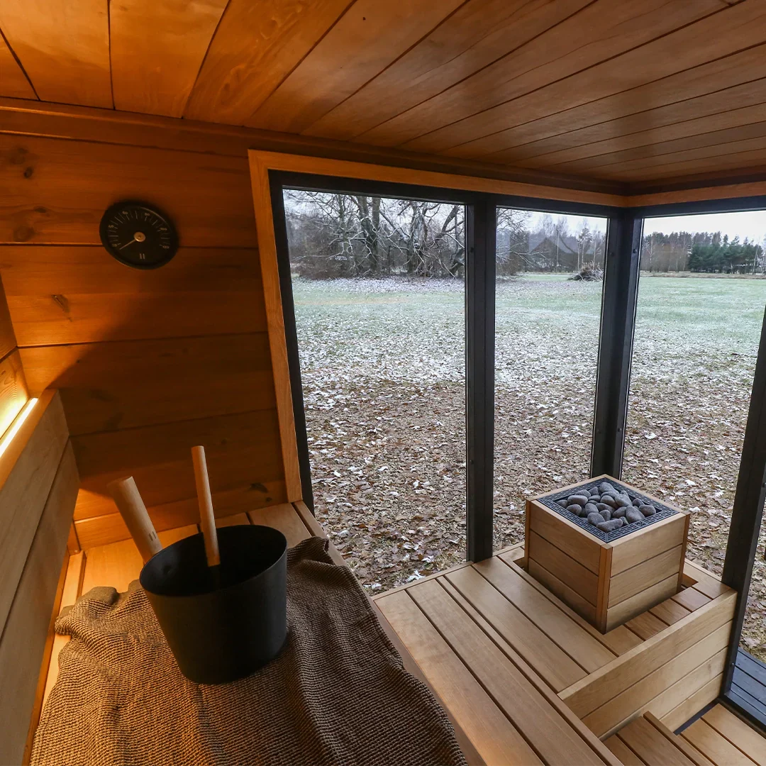 SAUNASNET  Deluxe Outdoor Cabin Sauna For 4 People