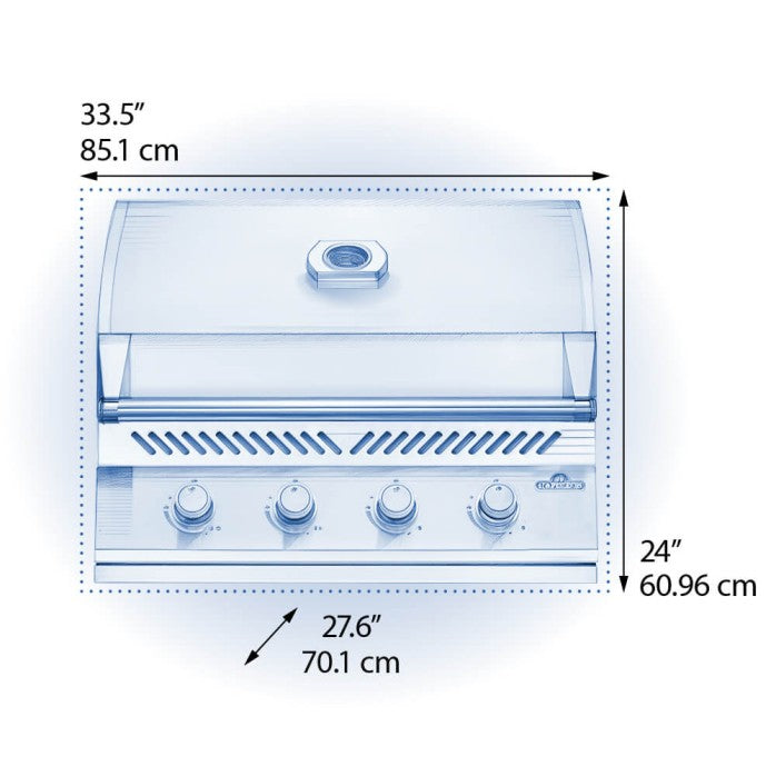 NAPOLEON Built-In 500 Series 32 Grill Head  4 Burners BI32PSS