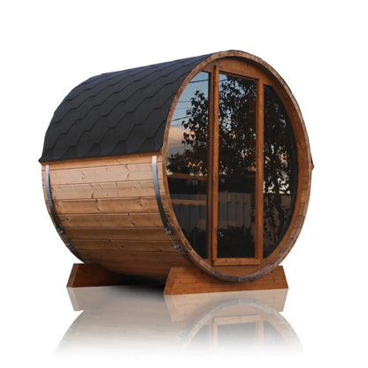 SAUNASNET Outdoor Fashion Sauna（3-4 Person）Barrel 07