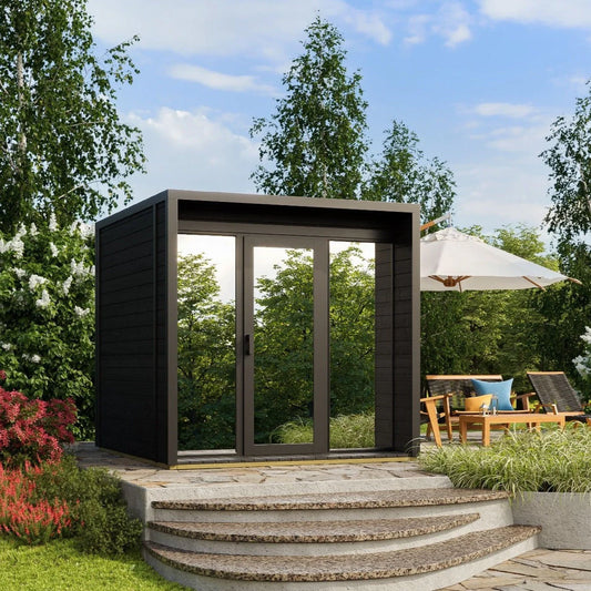 SAUNASNET Ourdoor Right Angle Garden Sauna Square 08