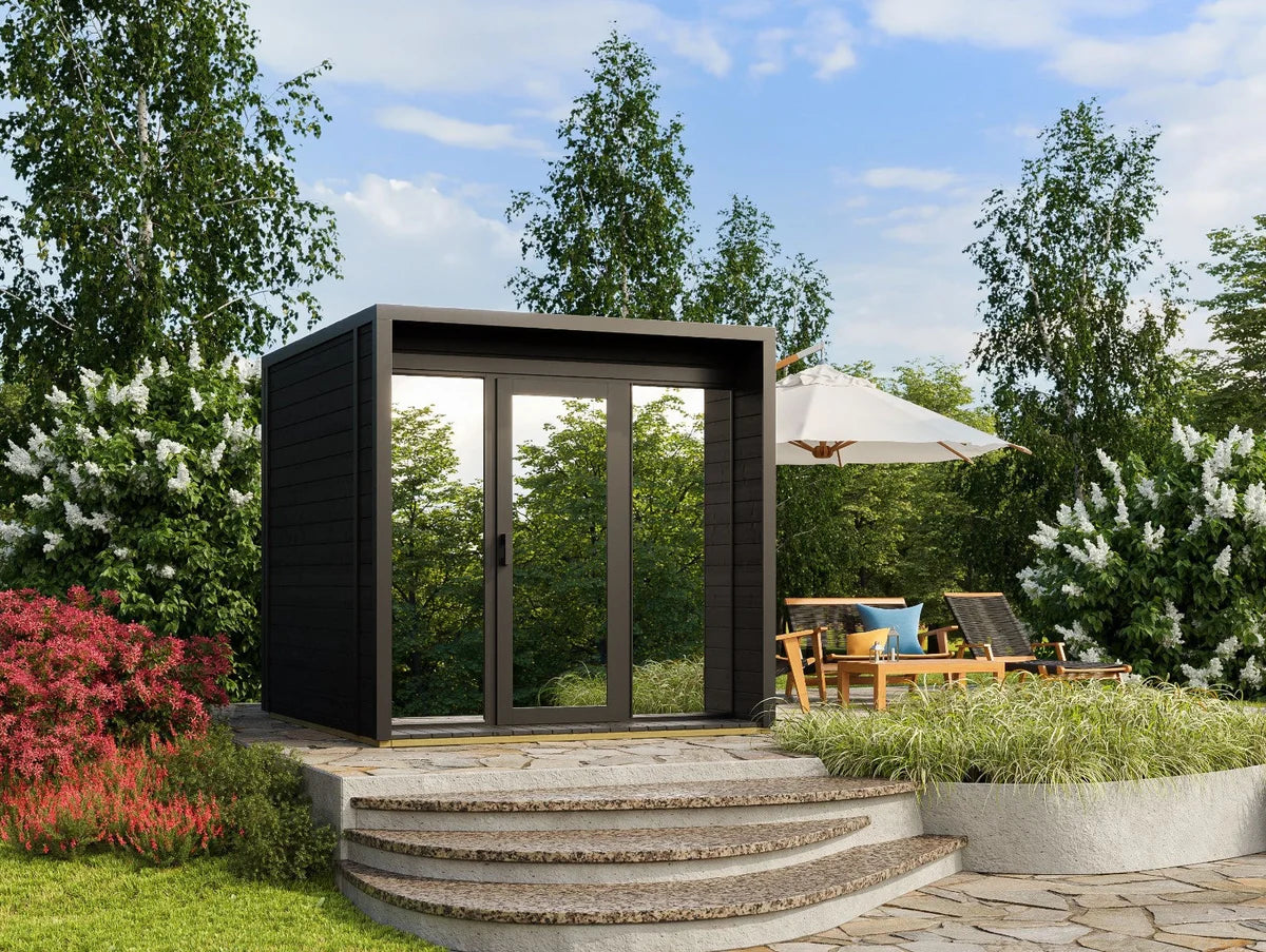 SAUNASNET Ourdoor Right Angle Garden Sauna Square 08